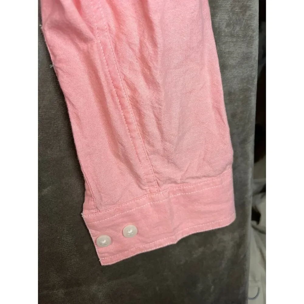 Columbia Shirt Mens Large Red Solid 100% Cotton Button Up‎ - Picture 2 of 6